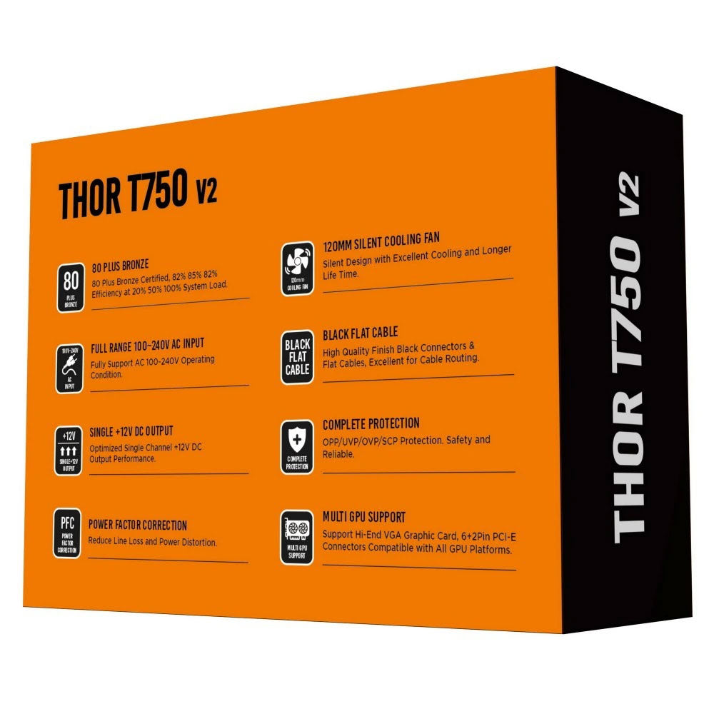 باور سبلاي زيجماتيك 80 بلس برونزي 750 وات V2 Thor T750M