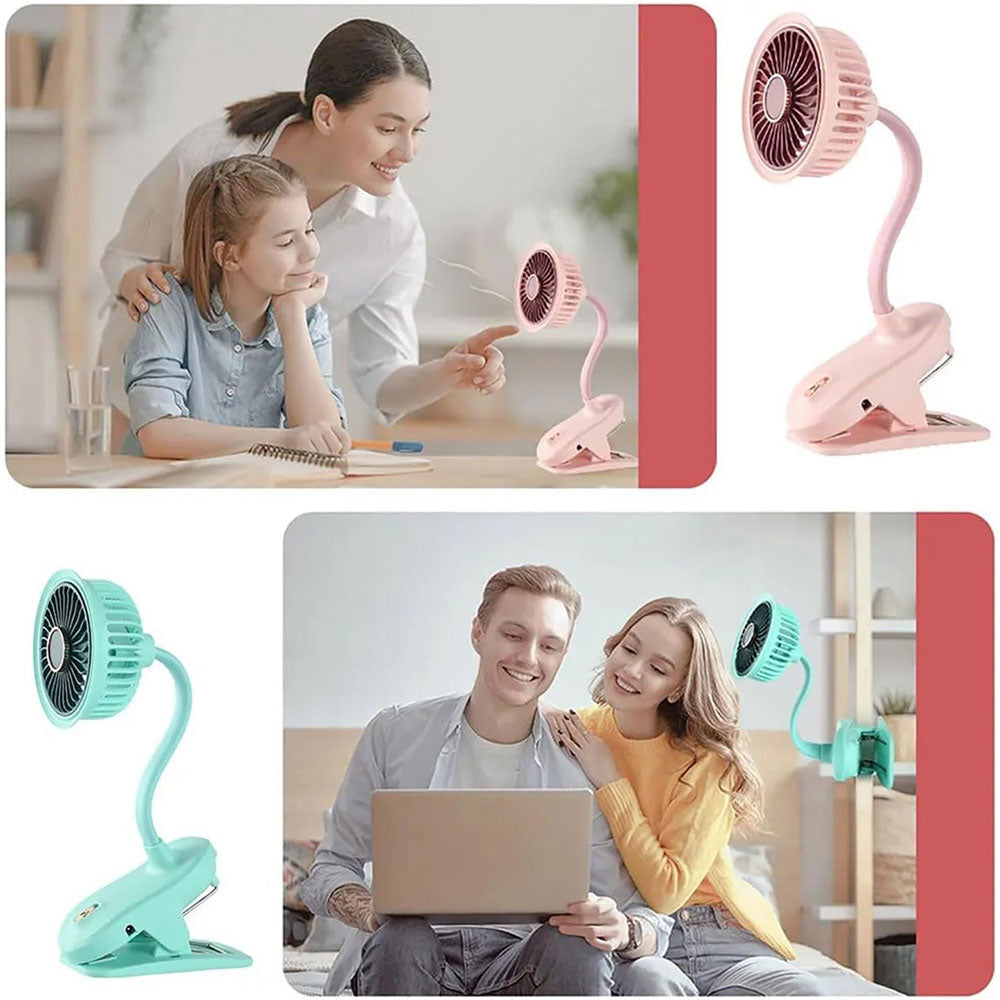 ZB087B Rechargeable Portable Mini Clip on Fan