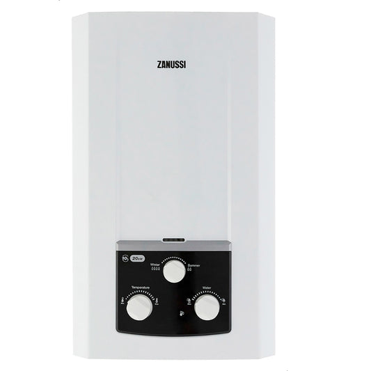 Zanussi Gas Water Heater ZYG10113WL 10L (Adapter) - White