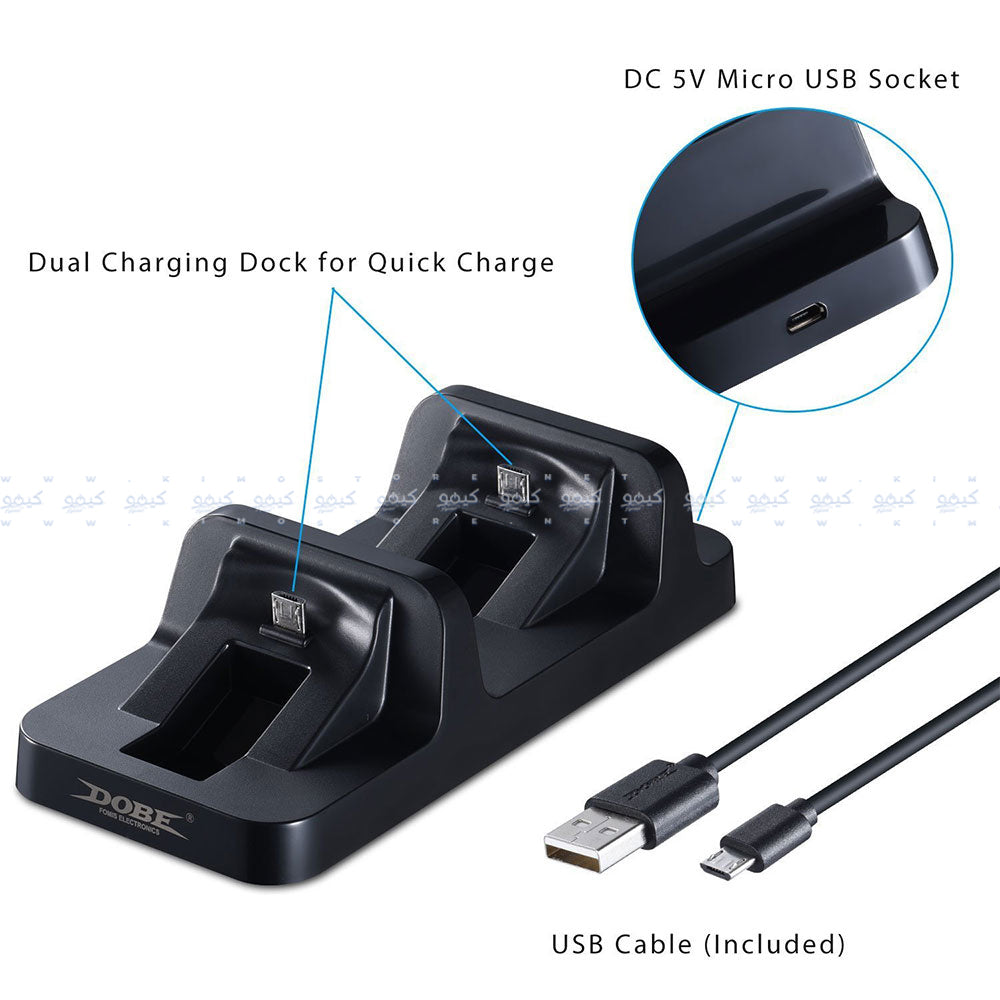 Zero Dobe Dual Controller Charging Dock For PS4 Slim Pro