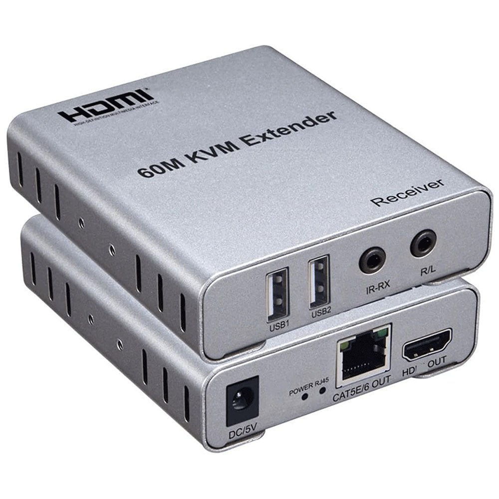 موصل زيرو HDMI بواسطة لان 60 متر KVM CAT5E/6