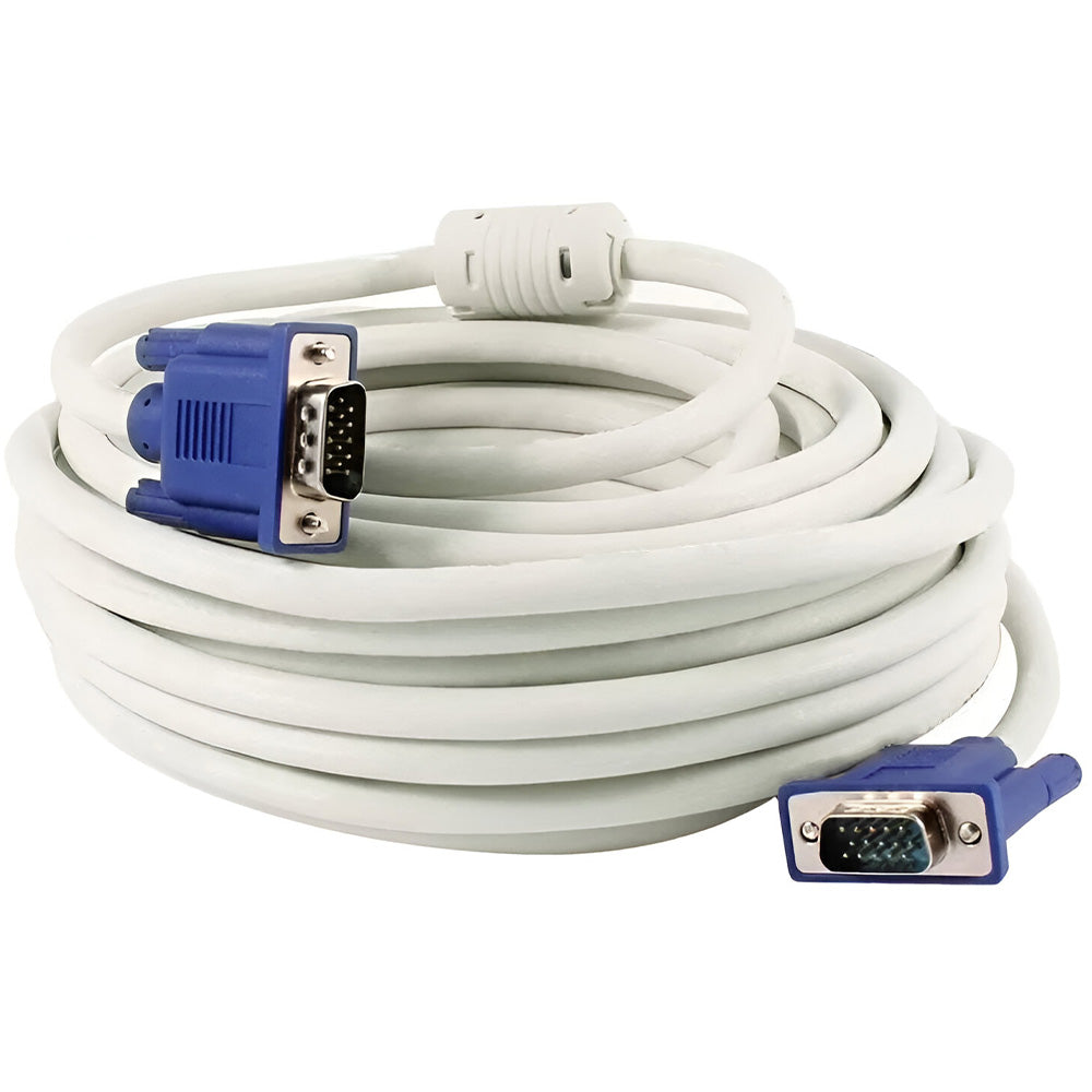 كابل شاشة VGA زيرو 20 متر - أبيض