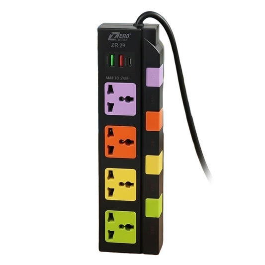 Zero ZR-26 4Ports + 2USB + Type-C Power Strip 1.5m