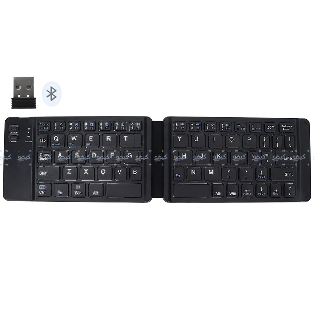 Zero ZR-3606 Foldable Rechargeable Bluetooth Wireless Keyboard English & Arabic