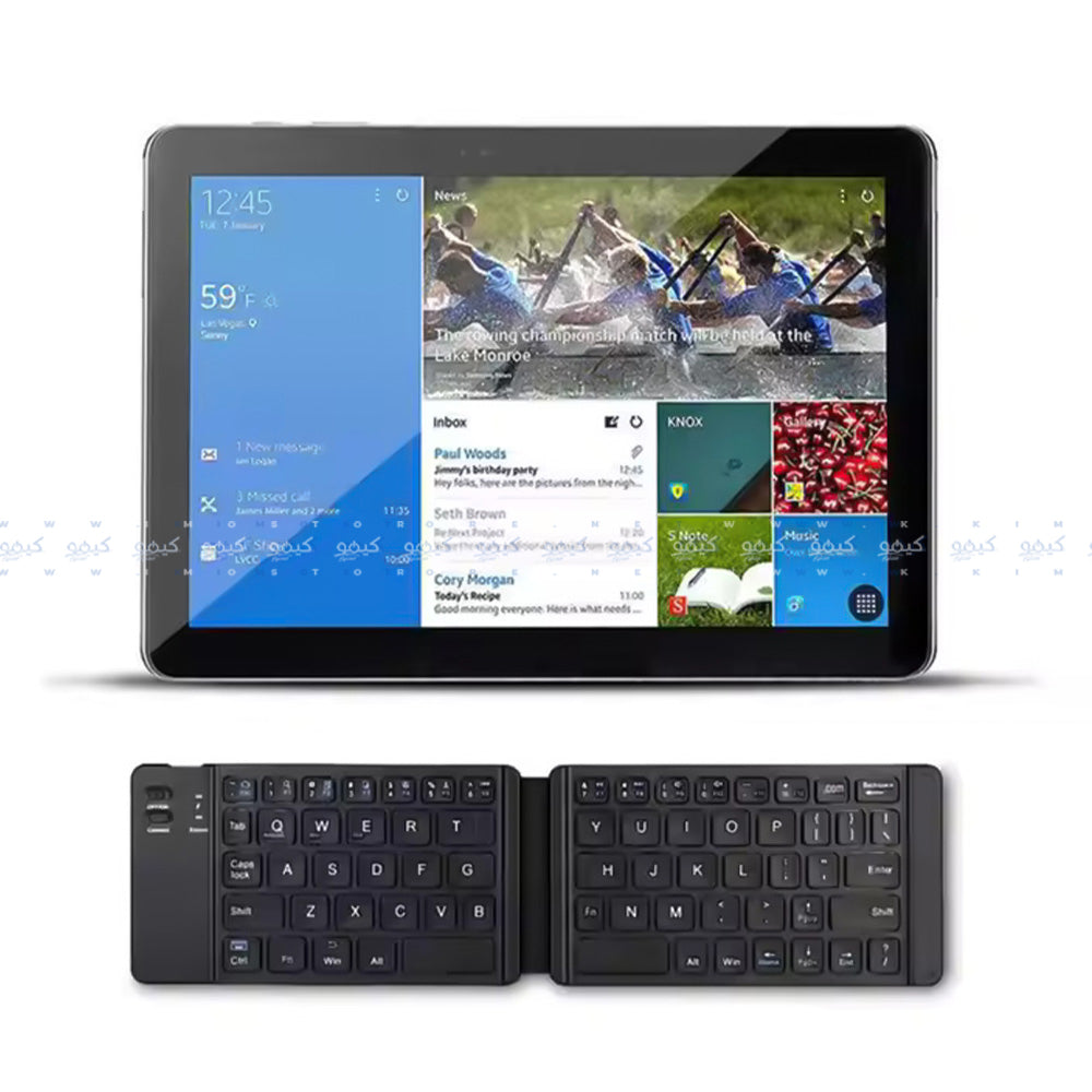 كيبورد زيرو لاسلكي بلوتوث قابل للشحن والطي إنجليزي وعربي ZR-3606