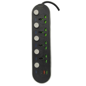 Zero ZR-50 4Ports + 2USB + Type-C Power Strip 2m
