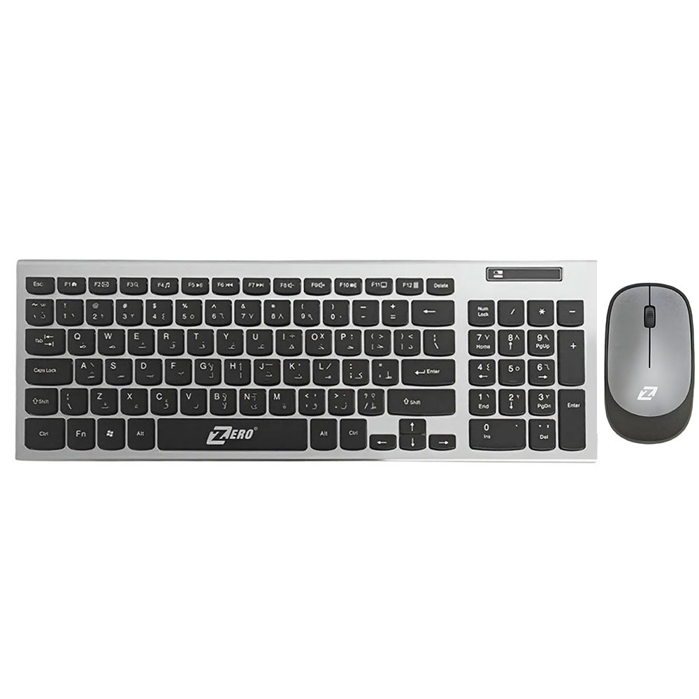 Zero ZR-5906 Wireless Keyboard + Mouse Combo English & Arabic