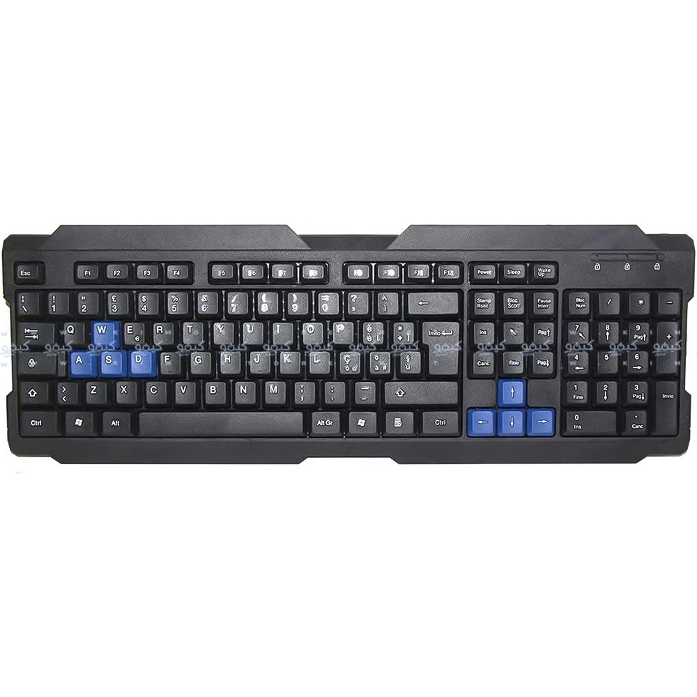 Zero ZR-600 Wired Keyboard English & Arabic - Black