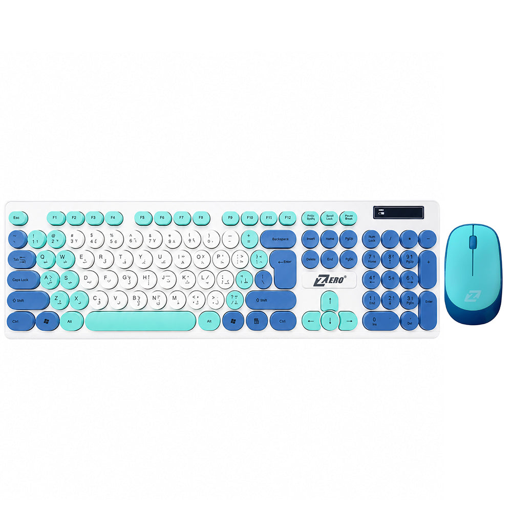 Zero ZR-8406 Wireless Keyboard + Mouse Combo English & Arabic