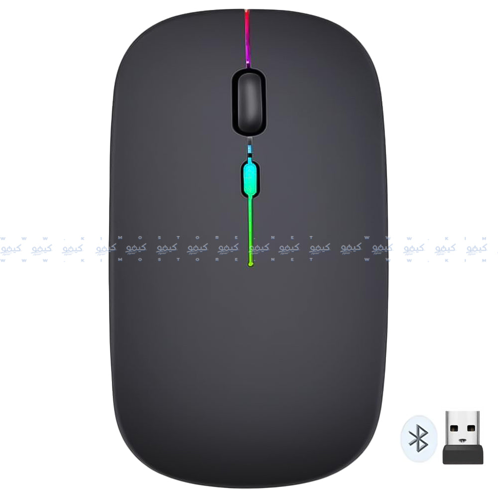 Zero ZR3300 Dual Mode Rechargeable Bluetooth Wireless Rainbow Gaming Mouse 1600Dpi - Black