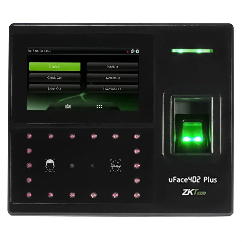 جهاز بصمة الوجه والاصبع زد كيه تيكو نت وورك Uface 402 Plus