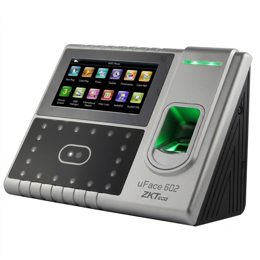 جهاز بصمة الوجه والاصبع زد كيه تيكو نت وورك Uface 602