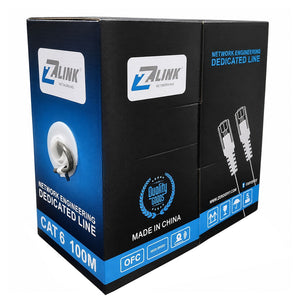 Zlink Network Cable 100m Cat6 UTP - Gray