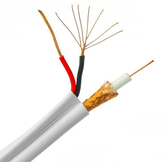 Zvision Coaxial Cable RG59 300m - White