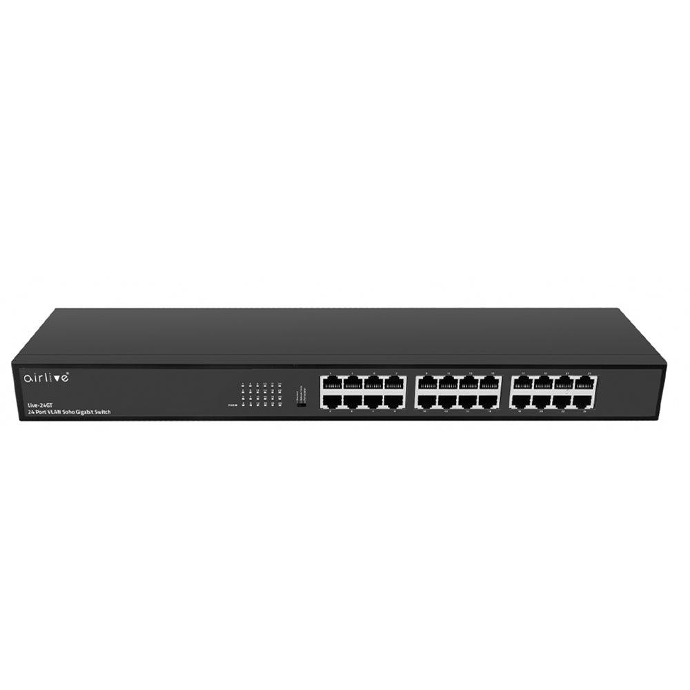 AirLive Live-24GT Unmanaged Rackmount Switch 24 Port 10/100/1000Mbps ...