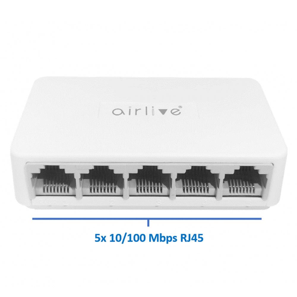 AirLive Live-5E Unmanaged Desktop Switch 5 Port 10/100Mbps