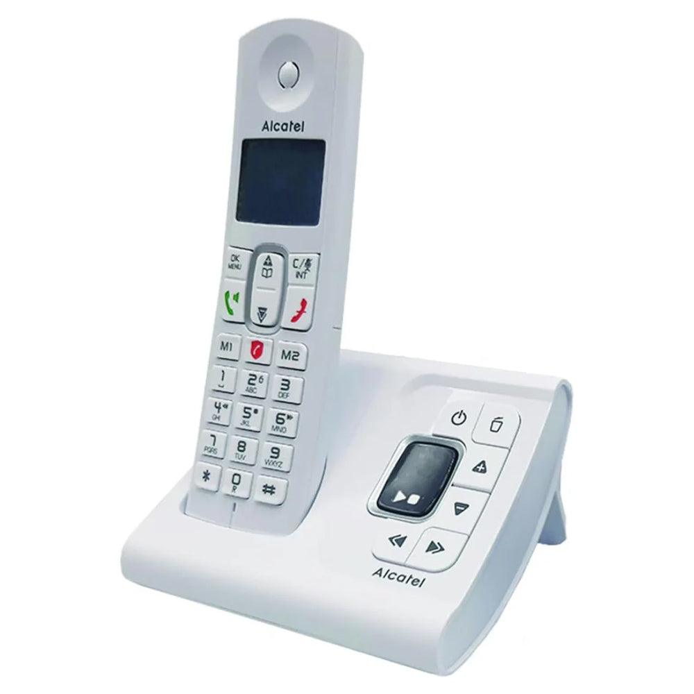 تليفون أرضى لاسلكى الكاتيل مع رد تلقائي صوتي F685 - أبيض