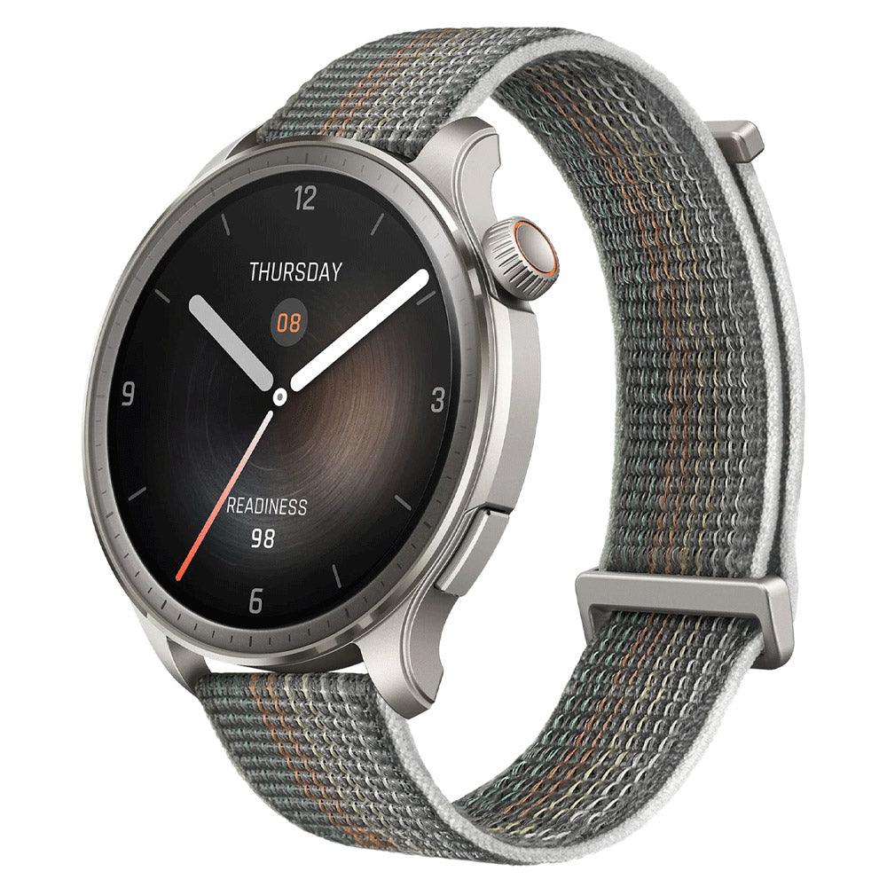 Amazfit Balance Smart Watch (46mm - GPS) Aluminum Case With Sunset Grey Nylon Strap
