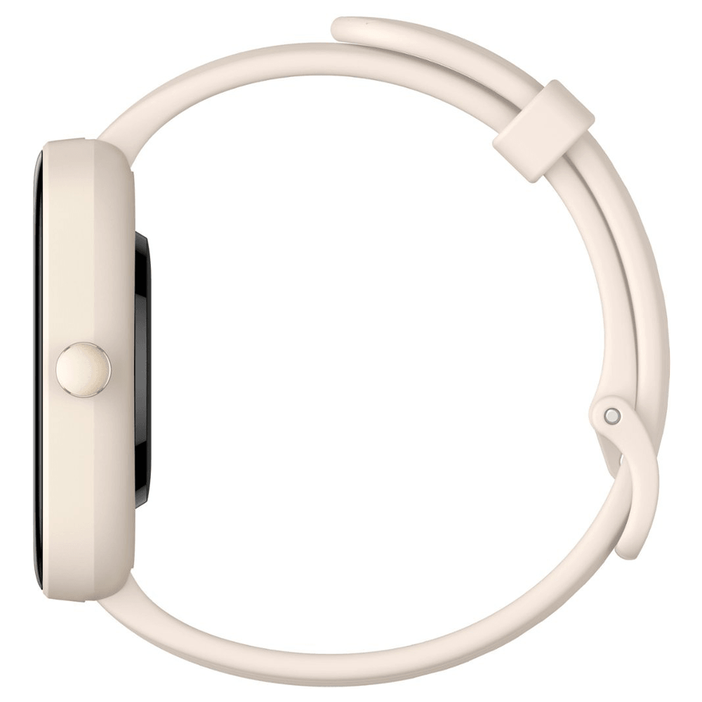 Amazfit Bip 3 Pro Smart Watch (44mm) Plastic Case With Cream Silicone Strap - Kimo Store