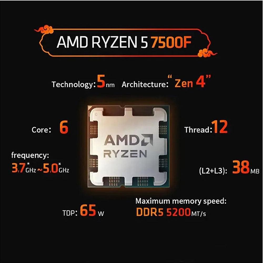AMD Ryzen 5 7500F Processor (5.0GHz/38MB) 6 Core AM5 Tray - Kimo Store