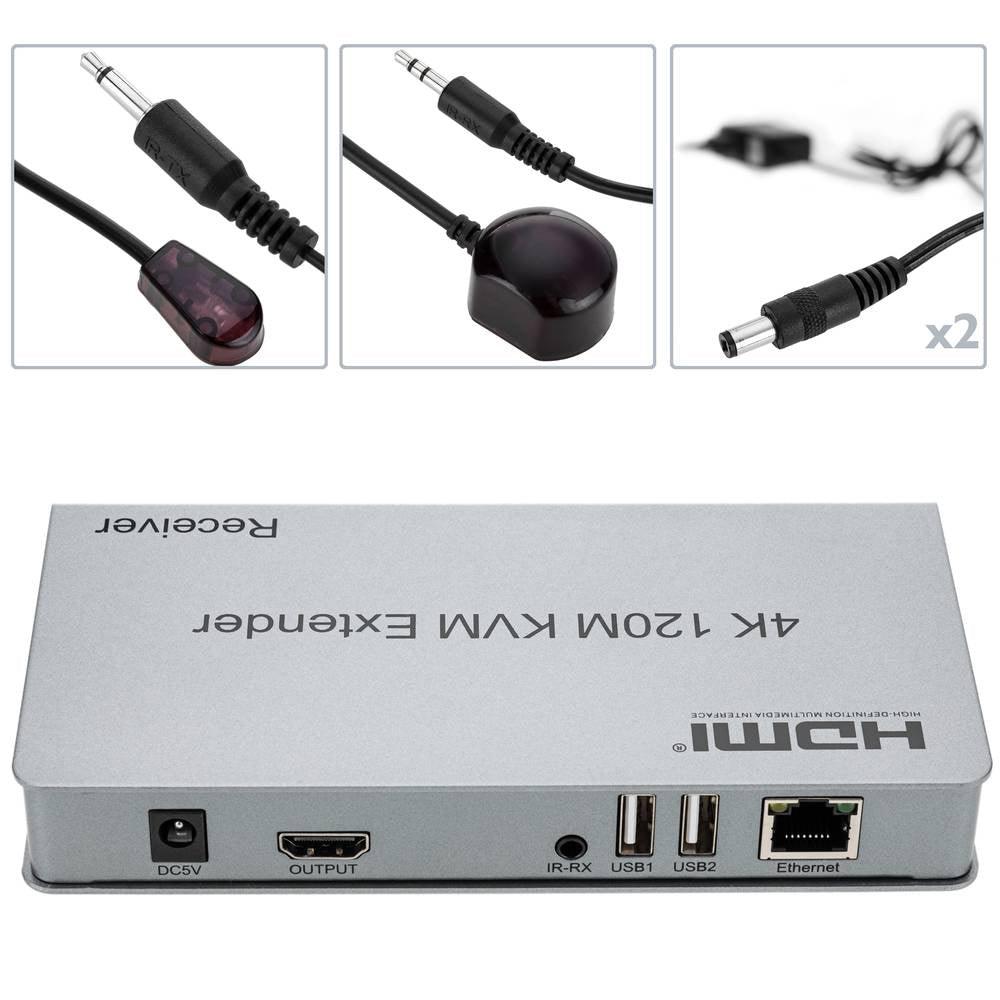 APlus HDMI KVM Extender By Lan 120m CAT5E/6E/7