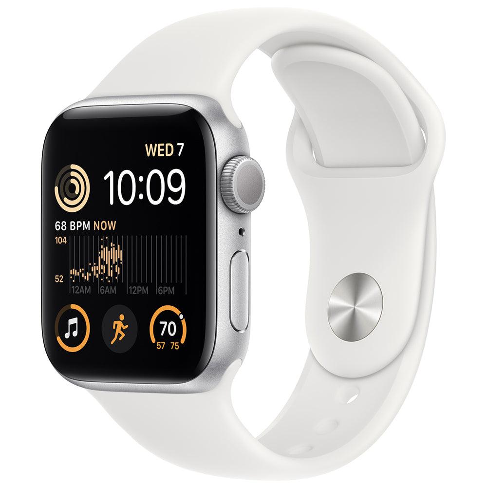 Apple Watch Series SE (2nd generation) (40mm - GPS) Silver Aluminum Case With White Sport Band