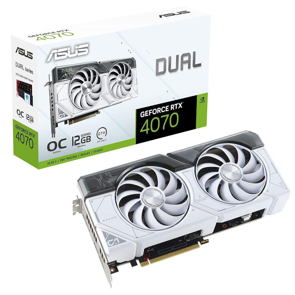 Asus Dual GeForce RTX 4070 12GB GDDR6X White OC Edition Graphics Card