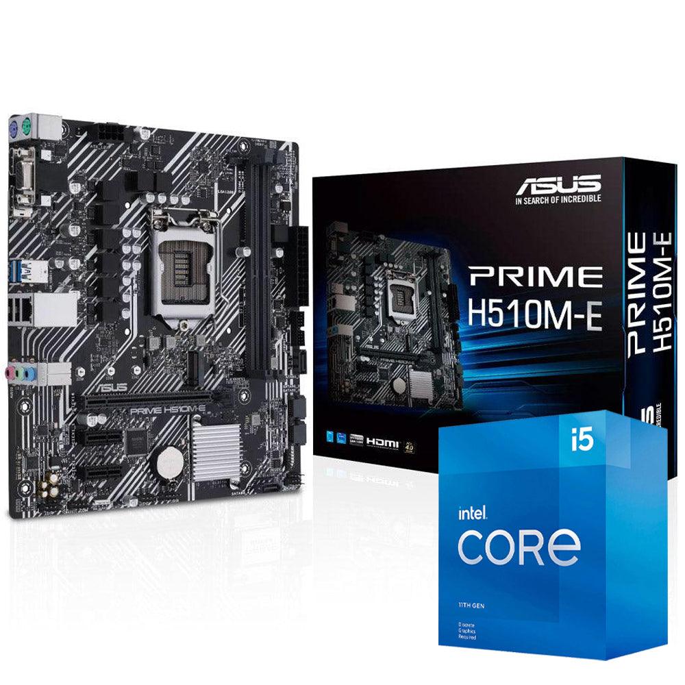 ASUS Prime H510M-E Motherboard LGA 1200 + Intel Core i5-11400F Processor LGA 1200 - Kimo Store