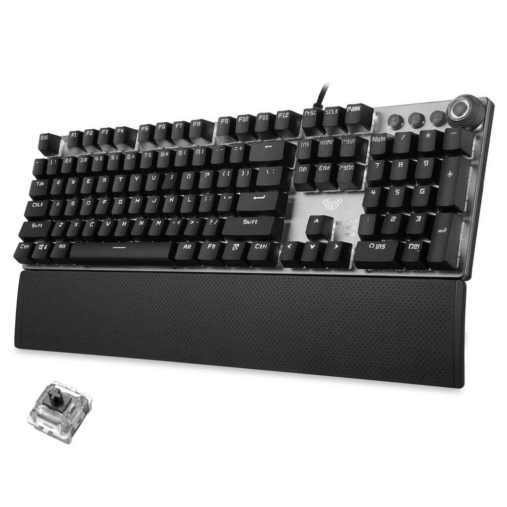 Aula F2088 Black Switch Wired Gaming Keyboard English & Arabic - Black