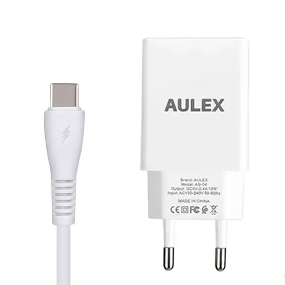 Aulex AG-04 Wall Charger Type-C Cable 12W Fast Charging