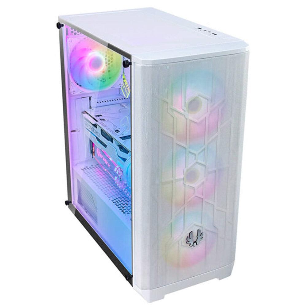 Bitfenix NOVA MESH SE TG Tempered Glass Mid-Tower Case + Power Supply BPA600 80 Plus 600W