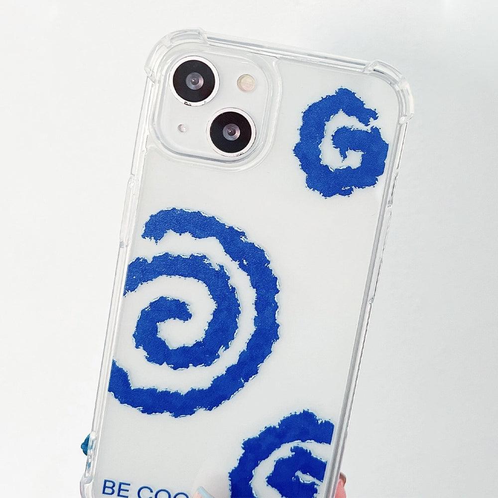 BlueSwirlPatternClearPhoneCoverWithLanyard_2