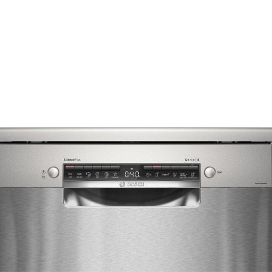 Bosch Free Standing Dishwasher Series 4 SMS4EMI60V 13 Person 6 Program 60cm - Silver Inox