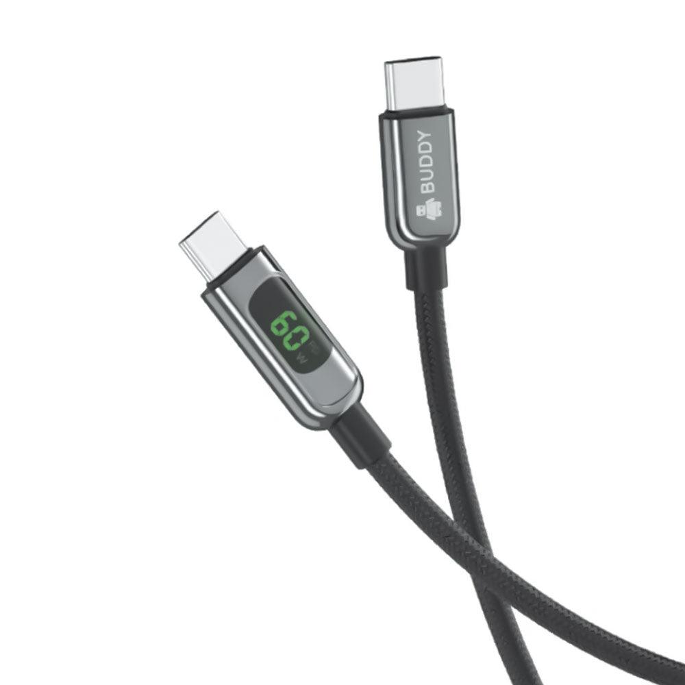 Buddy C6 Type-C To Type-C Cable 60W Fast Charging 1m كابل شاحن موبايل 