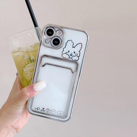 Card Slot Clear Plastic Phone Cover iPhone