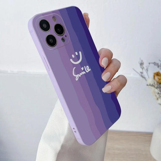 Cartoon Smile Design Plastic Phone Cover iPhone