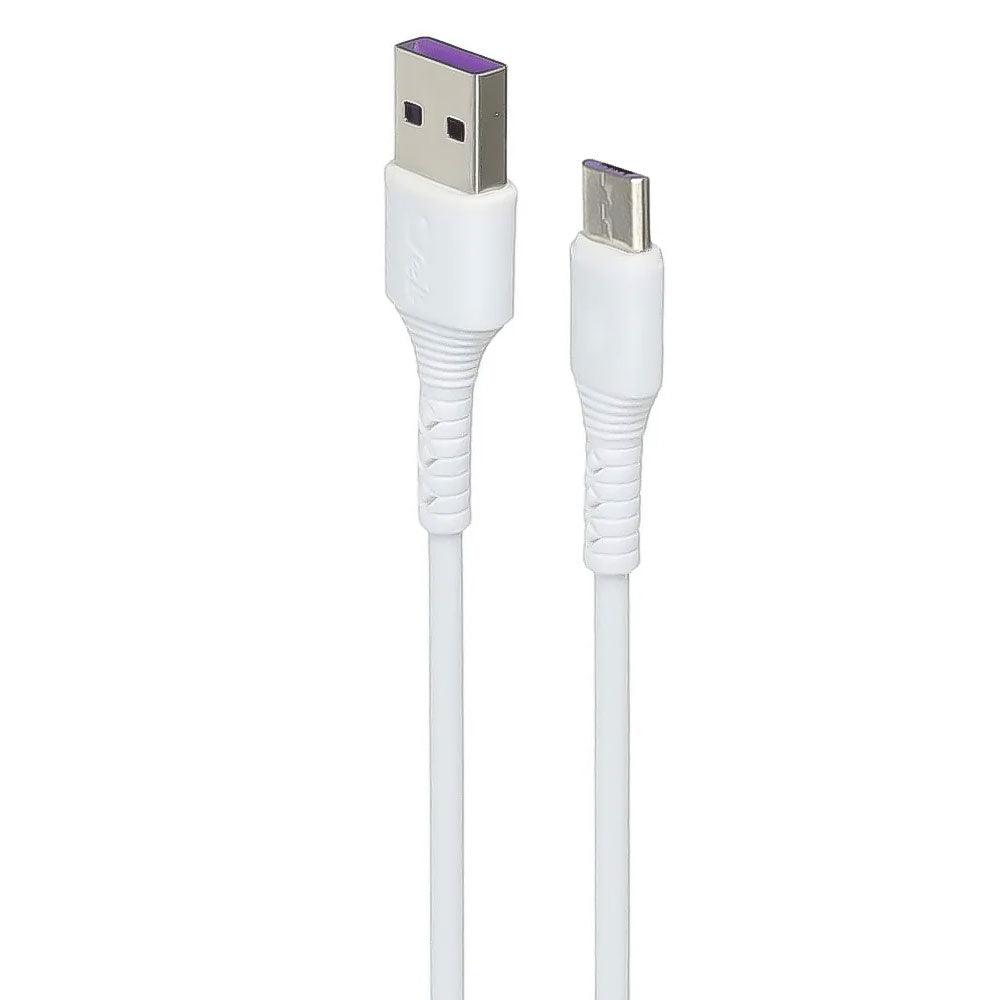 Cell Tel CT-S547 USB To Micro Cable 6A Fast Charging 1m - White