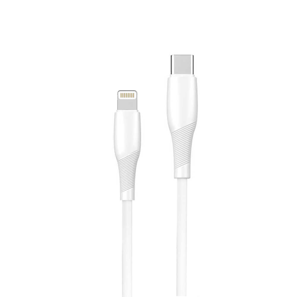 Cell Tel Turbo 11C PD Type-C To Lightning Cable 30W Fast Charging 1m - White