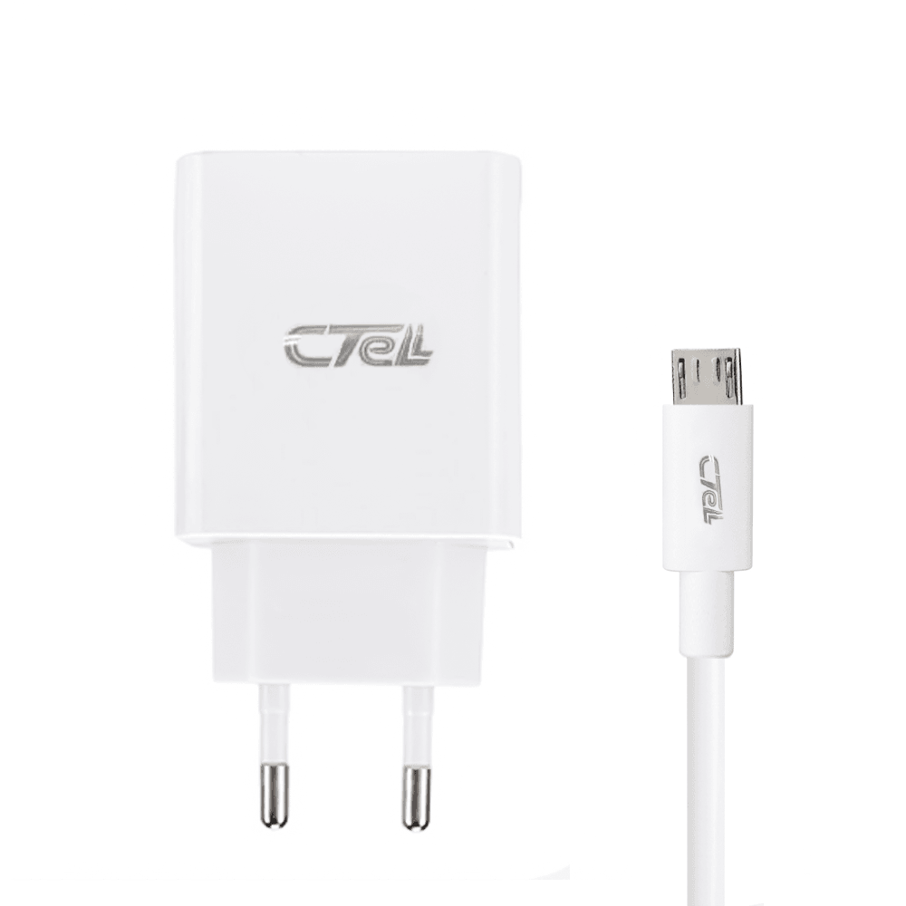Cell Tel Turbo 4 QC3.0 Wall Charger Micro Cable 3A 20W Fast Charging