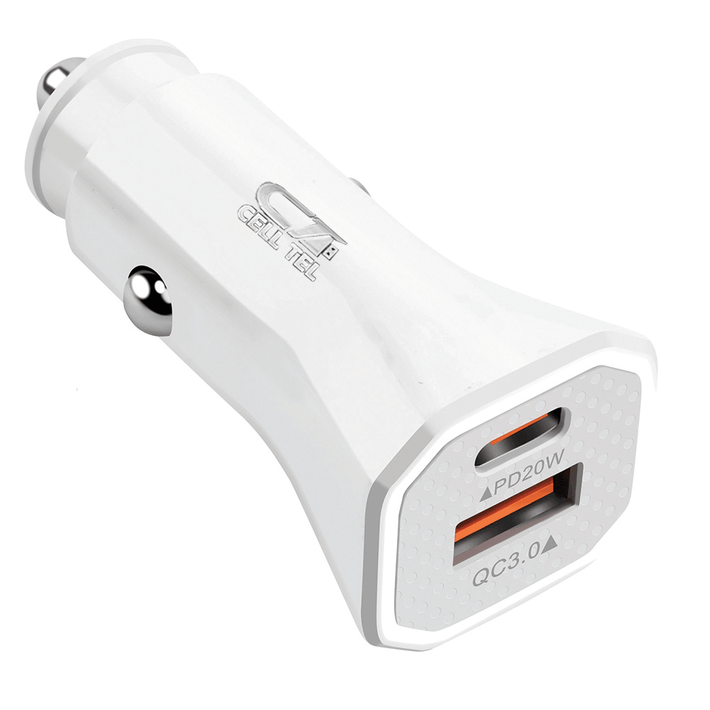 Cell Tel Turbo 7 Car Charger PD Type-C + USB 3A Fast Charging - Kimo Store