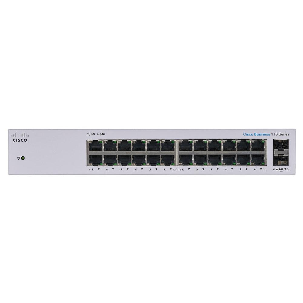 Cisco CBS110-24T-EU Unmanaged Rackmount Switch 24 Port 101001000Mbps + 2 Port Gigabit