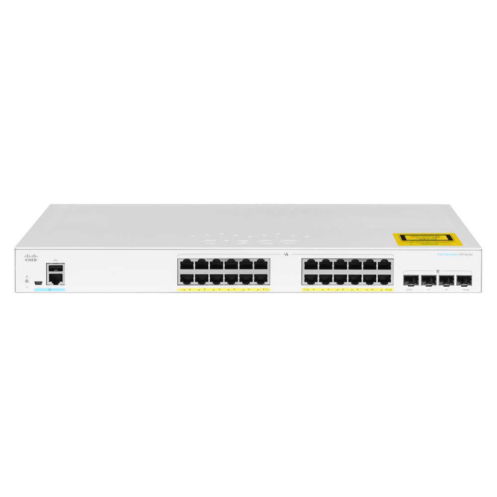 Cisco CBS350-24P-4G-EU Managed Rackmount PoE+ Switch 24 Port 10/100/1000Mbps + 4 Port Gigabit SFP + Console Port 195W - Kimo Store