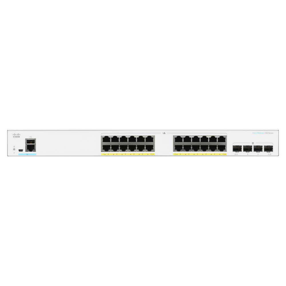 Cisco CBS350-24P-4G-EU Managed Rackmount PoE+ Switch 24 Port 10/100/1000Mbps + 4 Port Gigabit SFP + Console Port 195W - Kimo Store