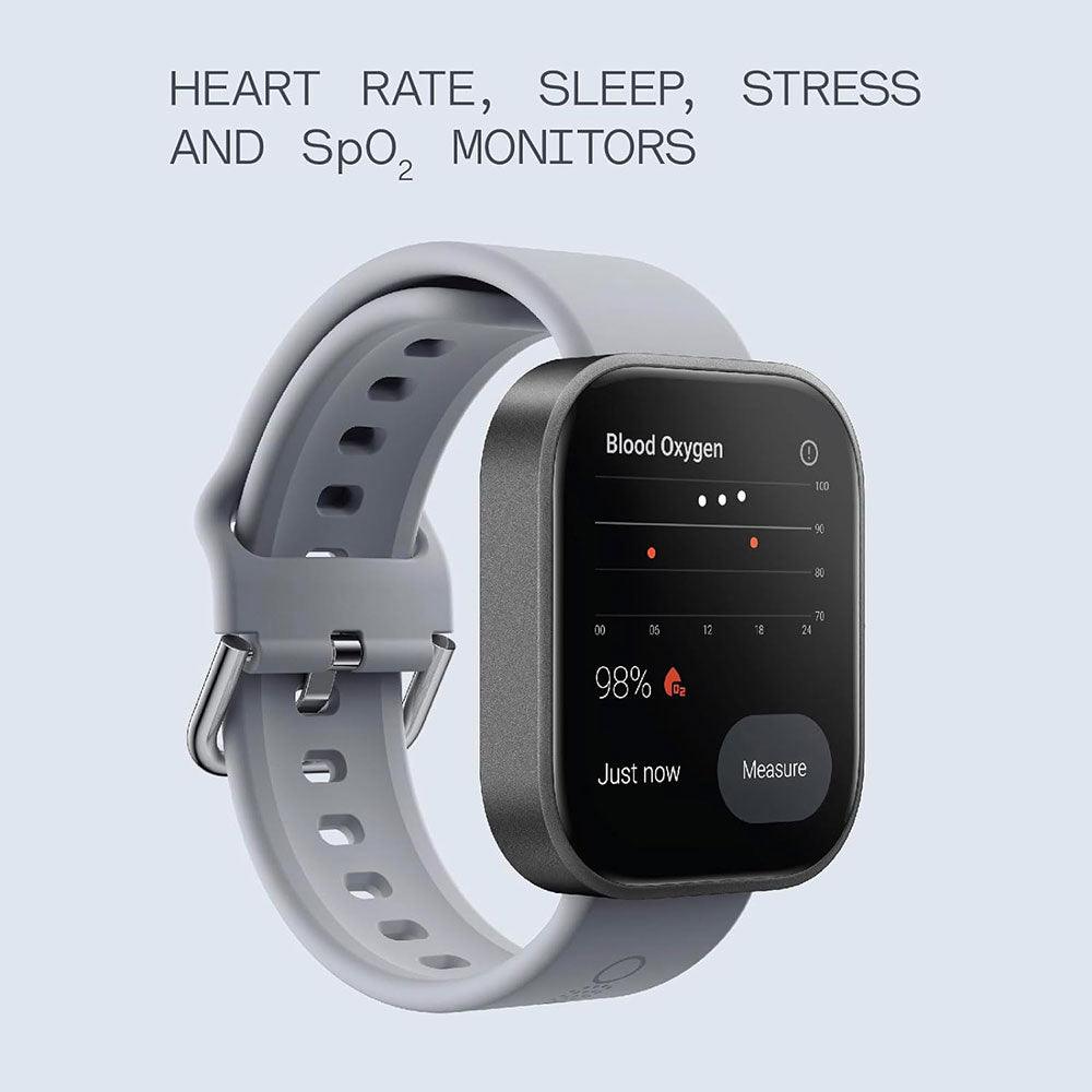 Smart Watch With Silver Aluminum Case