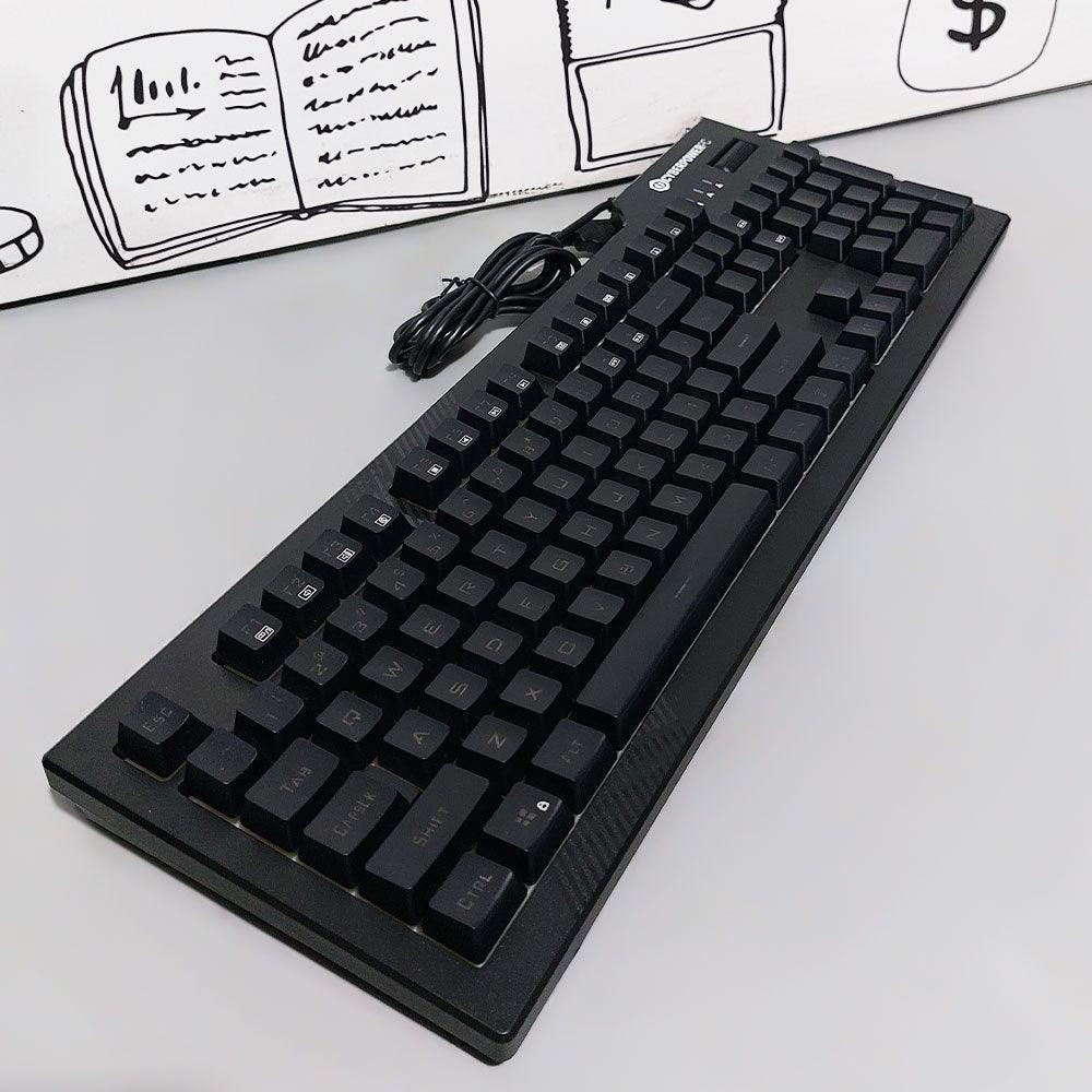 CyberPowerPC 01 Nohi Wired White LED Gaming Keyboard (Original Used) - Kimo Store