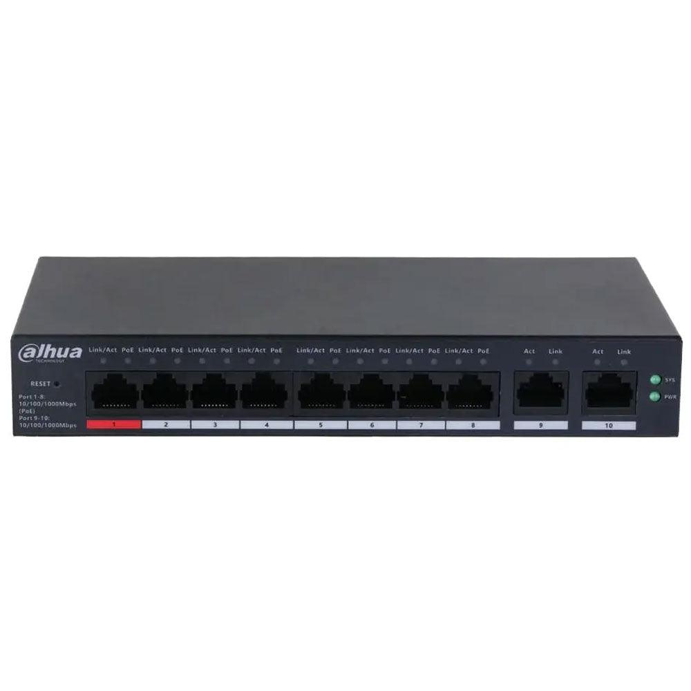 Dahua DH-CS4010-8GT-110 Cloud Managed Desktop Switch 8 Ports PoE 10/100/1000Mbps + 2 Ports 10/100/1000Mbps Uplink