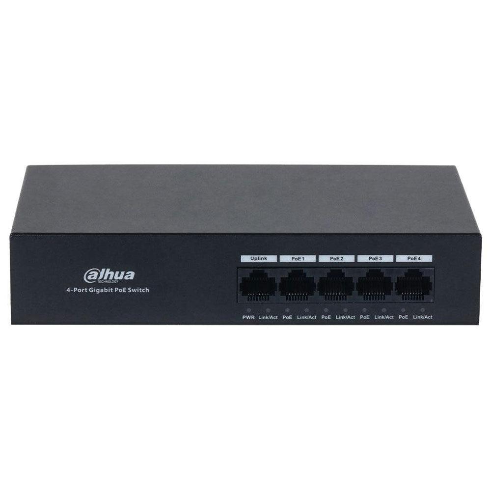 Dahua PFS3005-4GT-36 Unmanaged Desktop Switch 4 Ports PoE 10/100/1000Mbps + 1 Port 10/100/1000Mbps Uplink