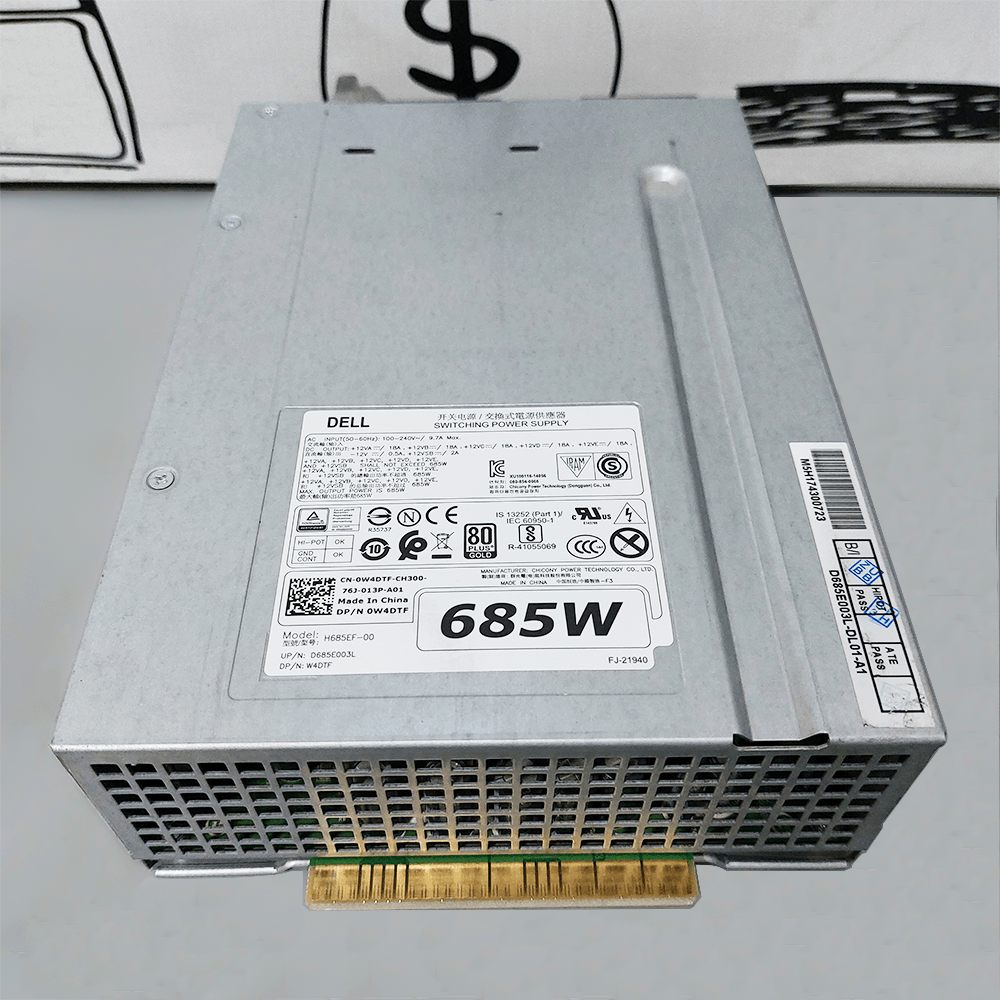 Dell T5810 Workstation PC Power Supply 685W (Original Used)