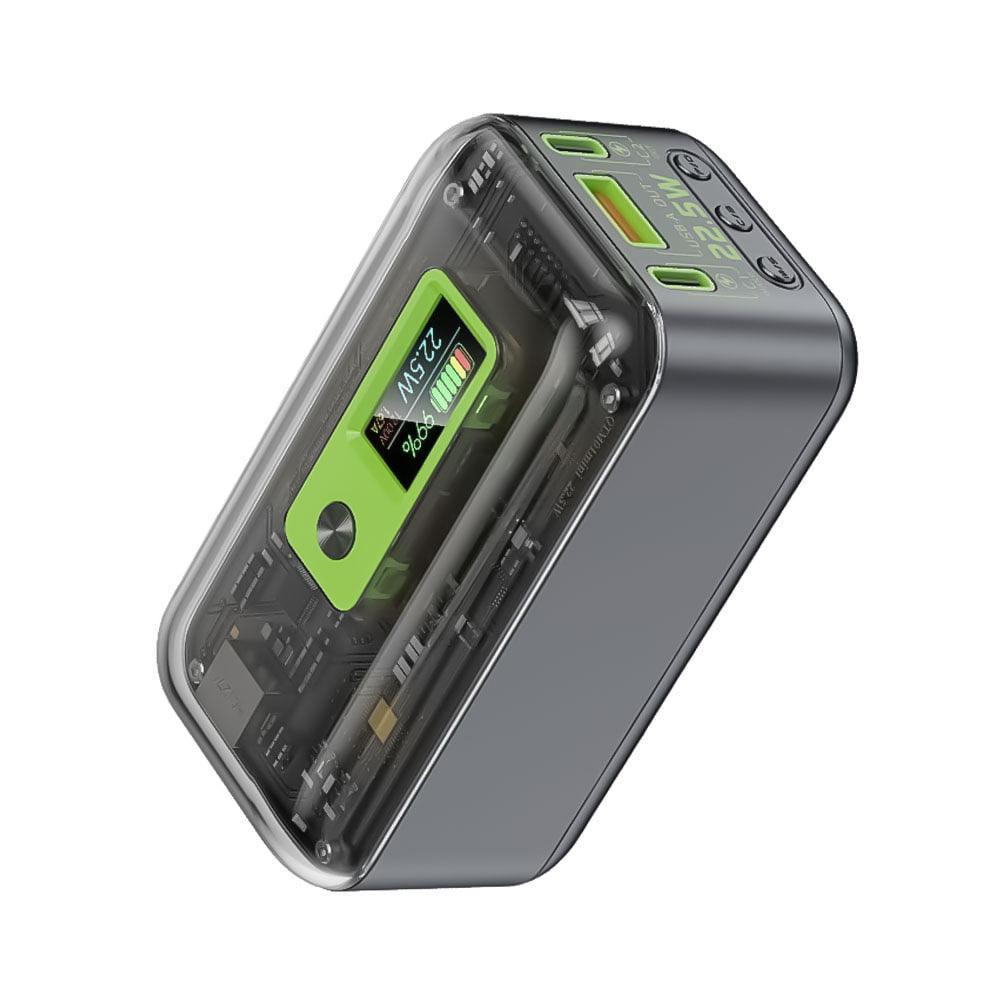 Devia MP-30-9 Punk Style Digital Power Bank USB + 2x Type-C 22.5W Fast Charging 10000mAh