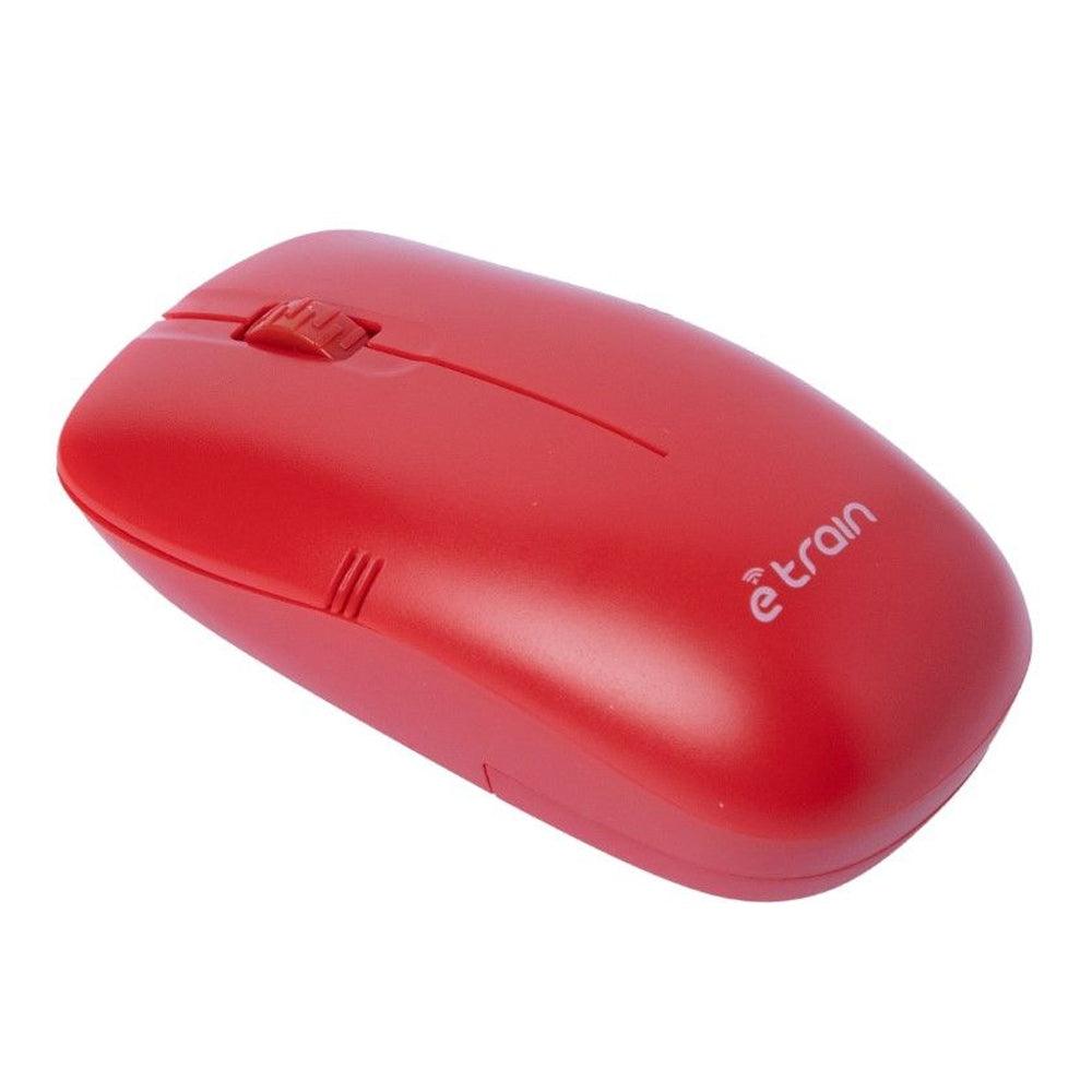 E-Train MO10R Wireless Mouse 1200Dpi - Red - Kimo Store